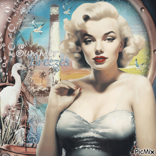 Marilyn Monroe summer - Gratis animeret GIF