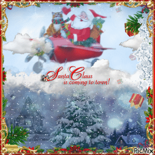 Santa Claus is coming 1 - Безплатен анимиран GIF