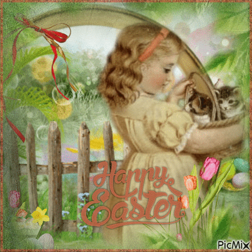 Easter Vintage - GIF animé gratuit