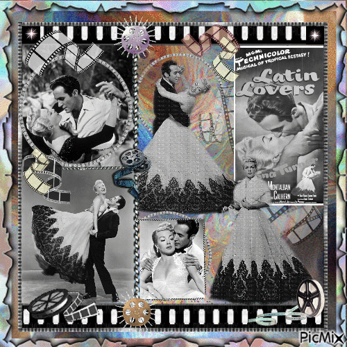 Lana Turner & Ricardo Montalban, Acteurs américains - GIF animé gratuit