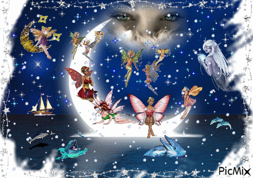 une belle nuit magique - Ingyenes animált GIF