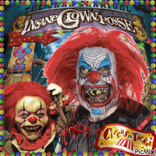 Clown effrayant - GIF animado gratis