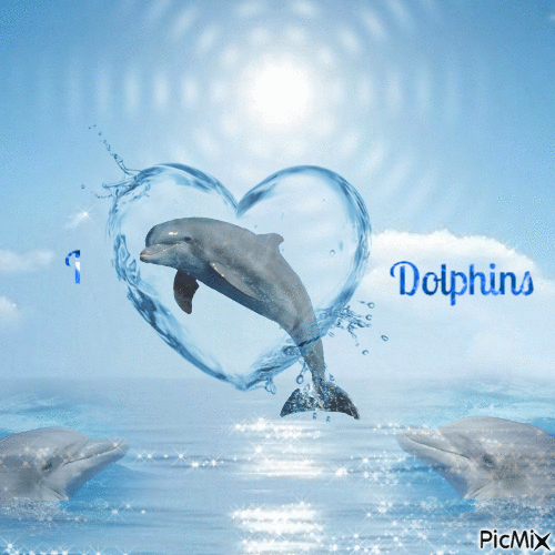 I love dolphins - Ilmainen animoitu GIF