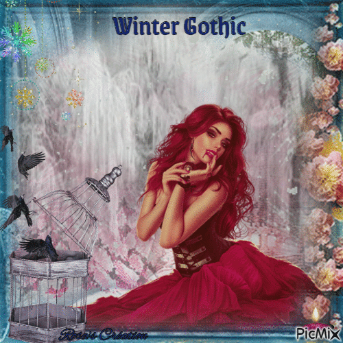 Concours : Femme d'hiver gothique - Бесплатный анимированный гифка