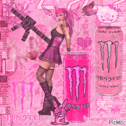 pink monster - Nemokamas animacinis gif