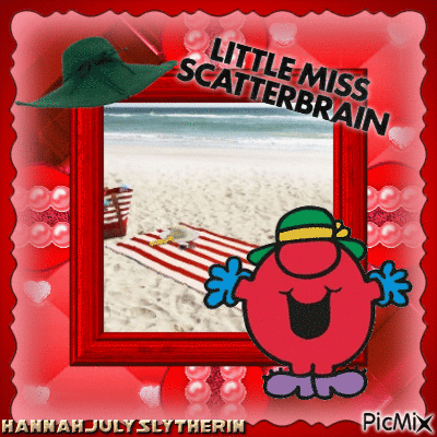 {Little Miss Scatterbrain at the Beach} - Zdarma animovaný GIF