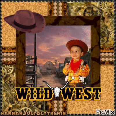 {Baby Woody at the Wild West Town} - Gratis animerad GIF