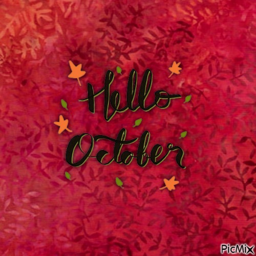 Hello October - ücretsiz png