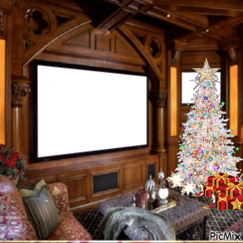 Christmas living room - 免费动画 GIF