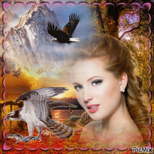 femme de aigle - Ingyenes animált GIF
