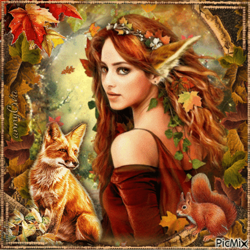 Autumn fairy - Ingyenes animált GIF