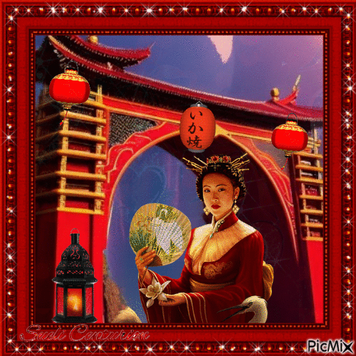 Lanterna chinesa - Nemokamas animacinis gif