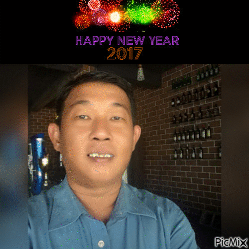 Happy New Year 2017 e1 - GIF animé gratuit