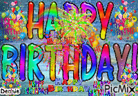 HAPPY BIRTHDAY FLASHING LETTERS - 無料のアニメーション GIF