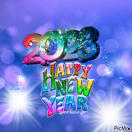 2023 Happy New Year! - Kostenlose animierte GIFs