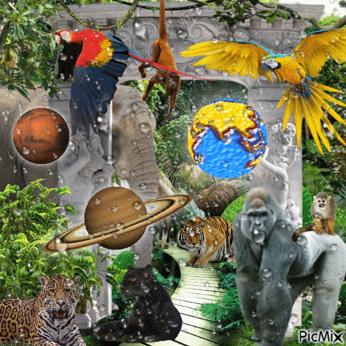 jungle planet fantasy - Free animated GIF