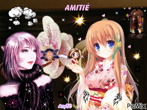 Mangas Amitié - Bezmaksas animēts GIF