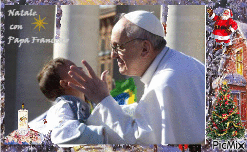 natale con papa francesco - GIF animasi gratis