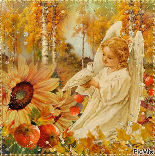 Jesienny Anioł - Autumn Angel - Δωρεάν κινούμενο GIF