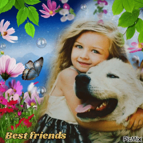 best friends - GIF animé gratuit