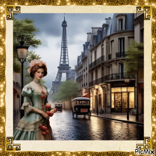 MUJER EN PARIS - GIF animé gratuit