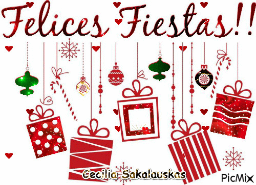 felices fiestas - Бесплатни анимирани ГИФ