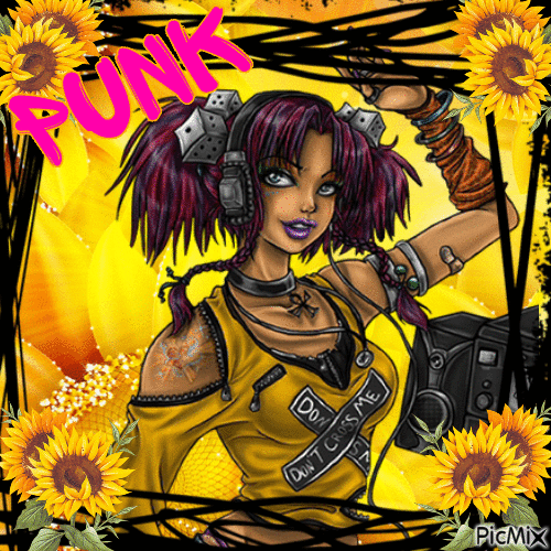 Sunflower Punk - GIF animé gratuit