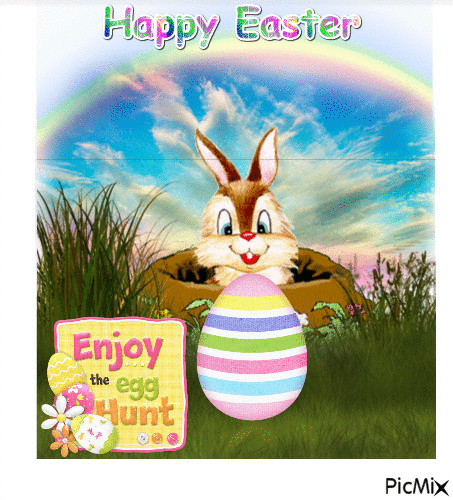 Easter egg hunt - Ingyenes animált GIF