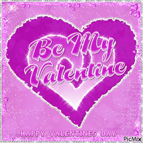 Be my Valentine. Happy Valentines Day - GIF animate gratis