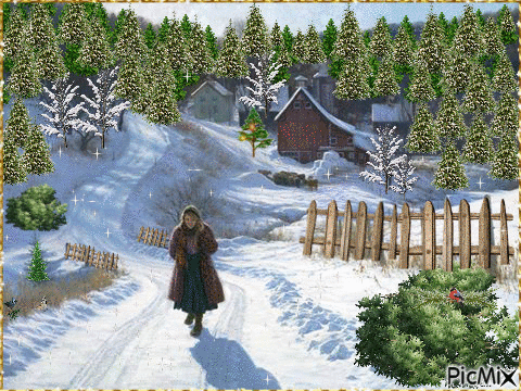 Winter walk - Bezmaksas animēts GIF