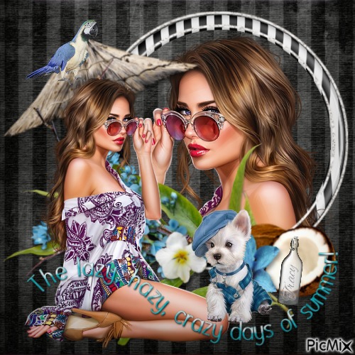 Summer girl with sunglasses - δωρεάν png