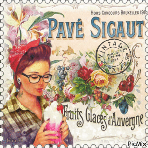 Carte postale vintage - Бесплатни анимирани ГИФ