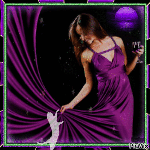madame purple ;-) - GIF animé gratuit