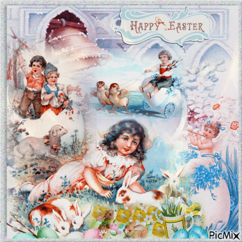 Frohe Ostern Jahrgang - 免费动画 GIF