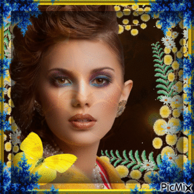 yellow and blue - Free animated GIF