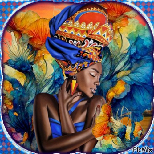 Portrait de femme Africaine - png gratis