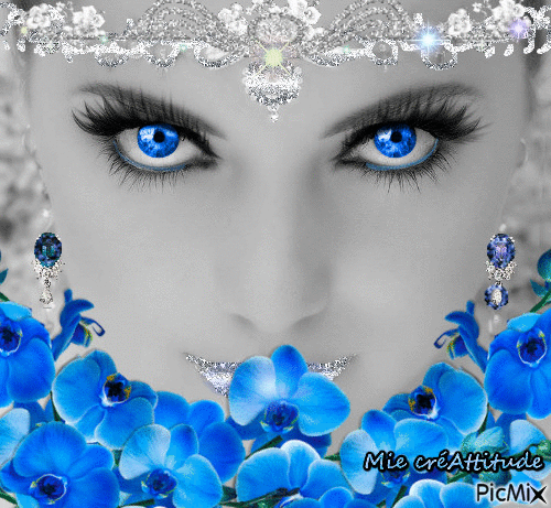 Beauté bleue - Nemokamas animacinis gif