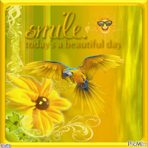 Smile today is a beautiful day - Gratis animerad GIF