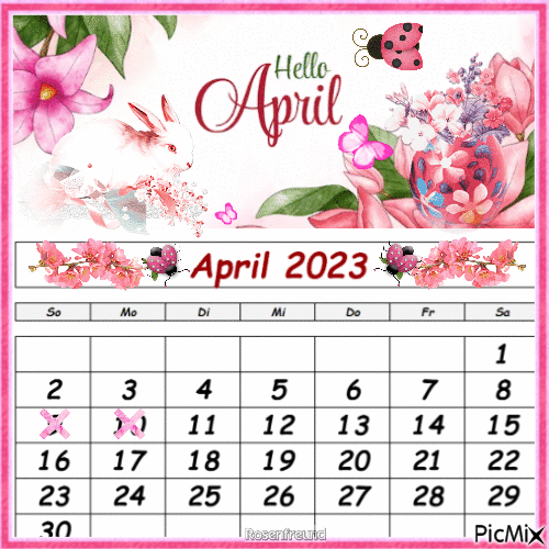April- Kalender - GIF animado grátis