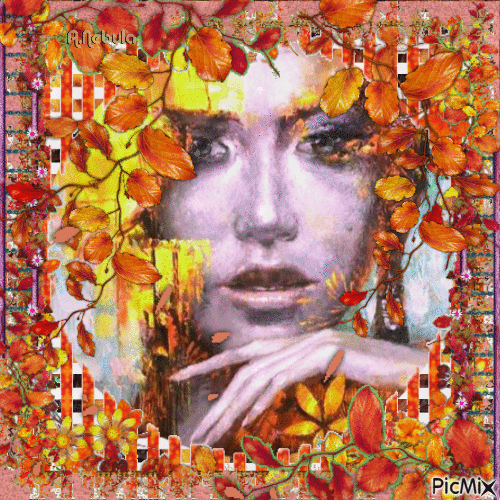 Autumn portrait - Бесплатный анимированный гифка