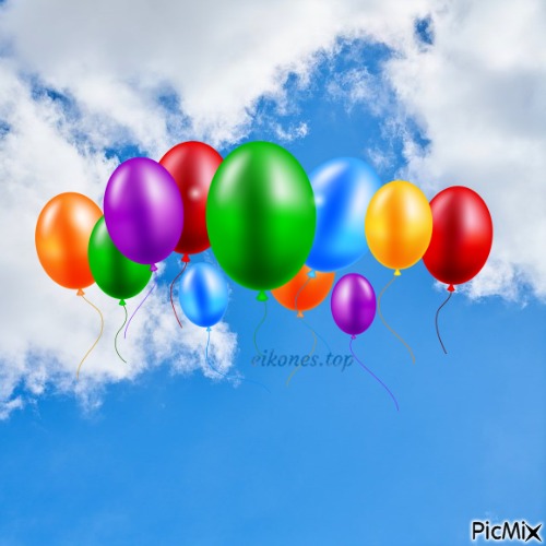 μπαλόνια στον ουρανό - besplatni png
