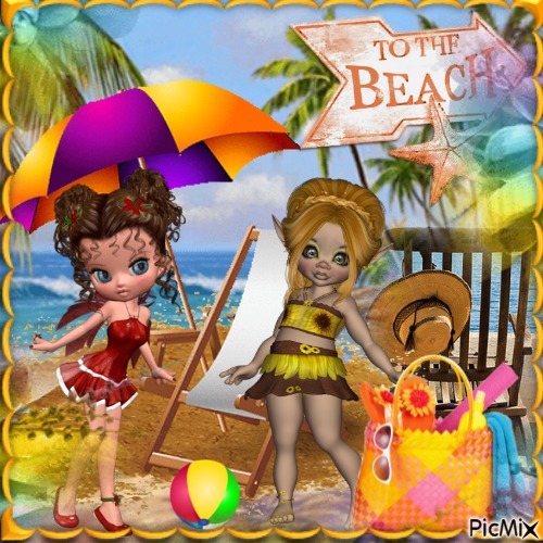 doll,s on the Beach - png gratis