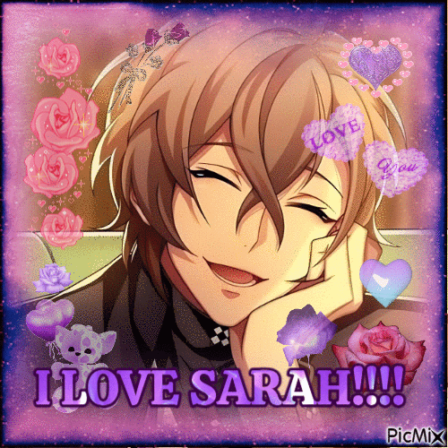 I LOVE SARAH!!! - Darmowy animowany GIF