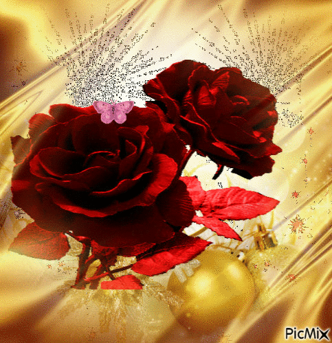 rose magique - GIF animé gratuit