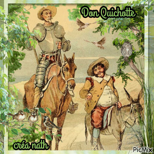 Don Quichotte et Sancho Panza,concourss - Nemokamas animacinis gif