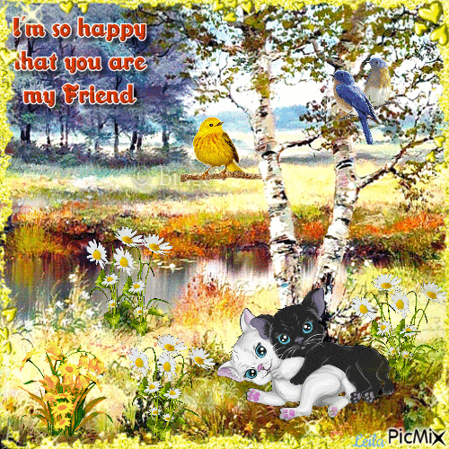 I am so happy that you are my Friend - GIF animasi gratis