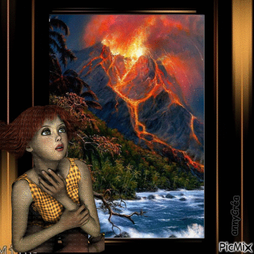 Le volcan - Bezmaksas animēts GIF