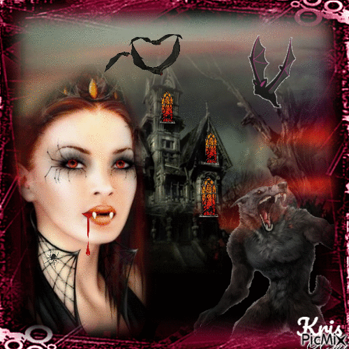 Malédiction d'une méchante vampire - Безплатен анимиран GIF