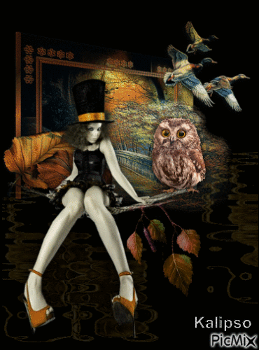 Alice and autumn - Nemokamas animacinis gif