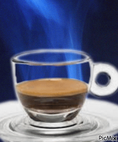 Caffè fumante - GIF animasi gratis